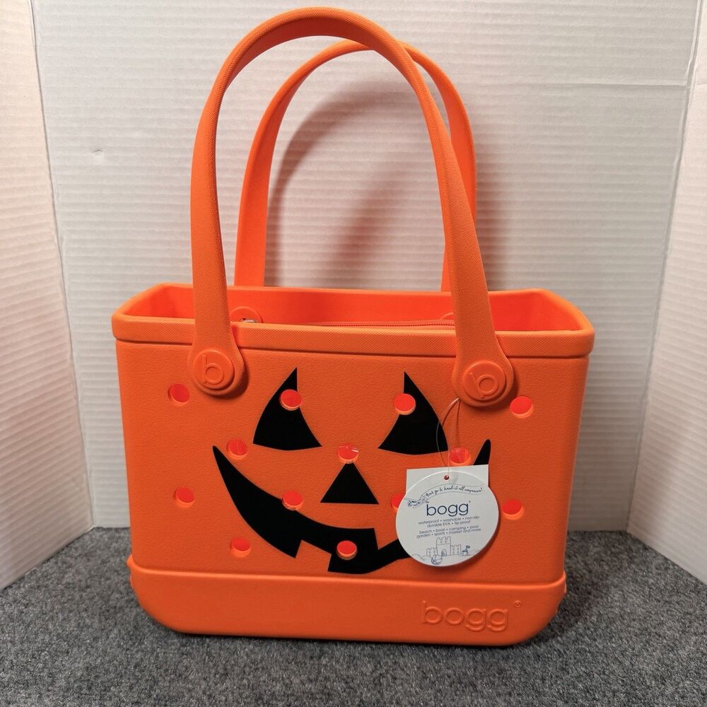 Bitty Bogg Bag Bogg-O-Lantern Halloween Orange Treat Tote New